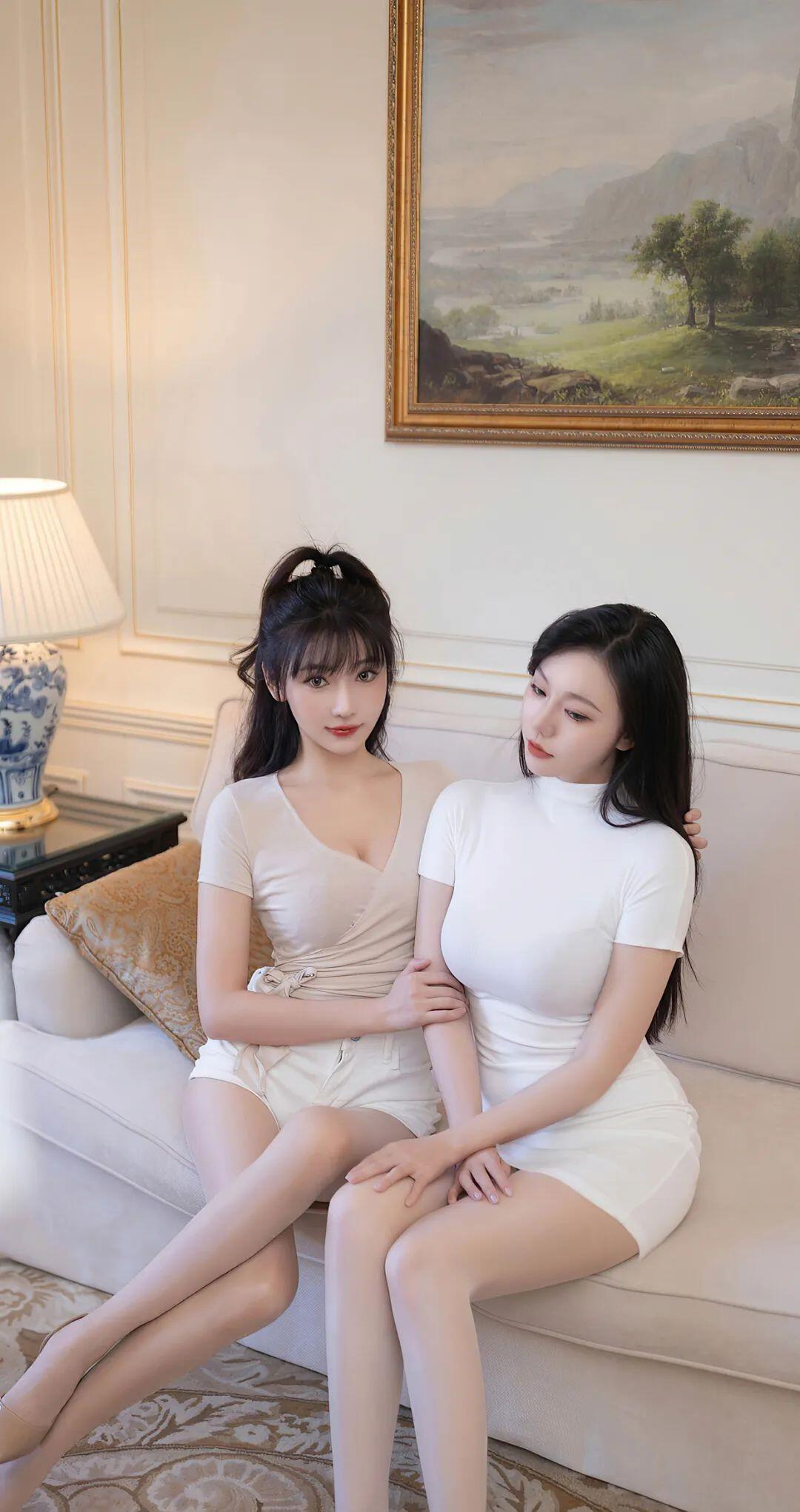 漂亮的妹子凑一起了