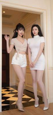 漂亮的妹子凑一起了